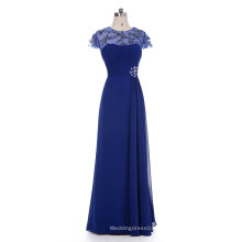 Royal Blue Robe de bal en mousseline de soie en mousseline de soie